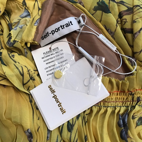 Self portrait cold shoulder floral maxi dress S M - Picture 7 of 7